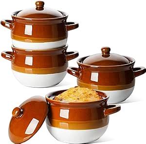 Amazon Le Tauci French Onion Soup Bowls With Lid Oz French