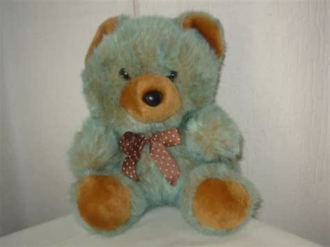 Peluche Ours Nounours Bleu Marron Greval Cm Pou Eur