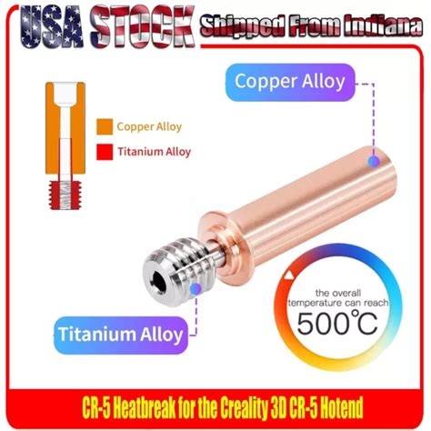 CR 5 PRO HEAT Break Throat Bi Metal CR 5 PRO Hotend Imprimante 3D