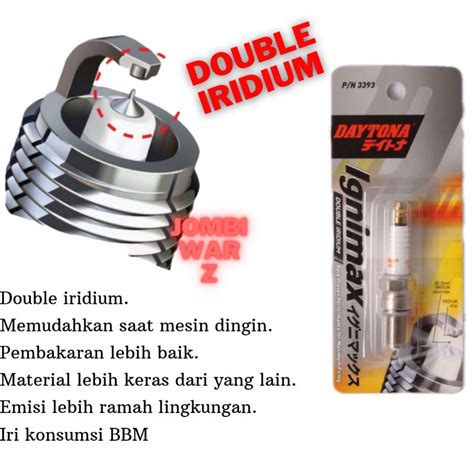 Jual Busi Double Iridium Daytona Beat Fi Karbu Scoppy Kharisma Supra X