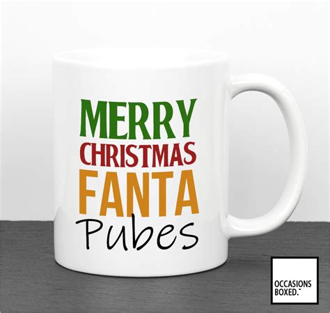 Merry Christmas Fanta Pubes Christmas Christmas Mug Etsy