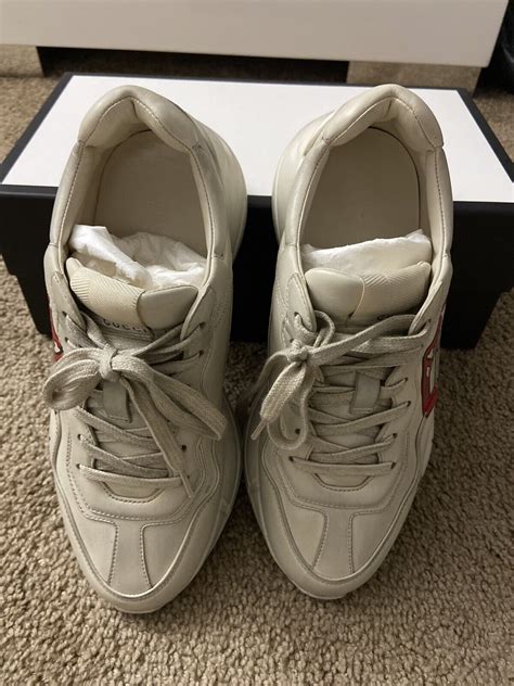 Gucci Womens Rhyton Sneaker With Mouth Print Size 39 Gem