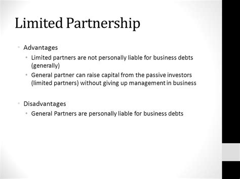 Limited Partnership Disadvantages