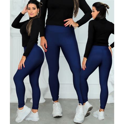 Legging Flanelada Grossa Calça Leg Peluciada Forrada Por Dentro Costura