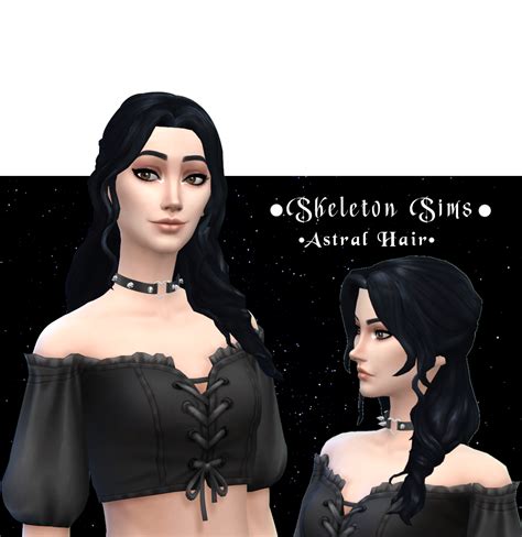 SkeletonSims Astral Hair Includes All Base Game Swatches