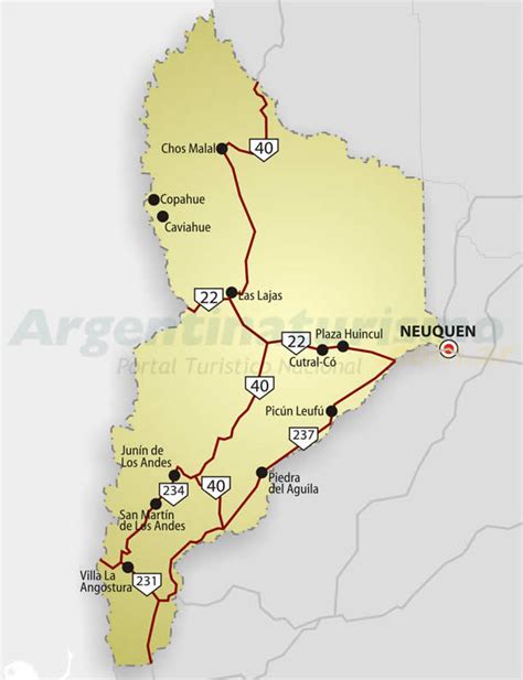 MAPAS DE NEUQUEN RUTAS Y ACCESOS ARGENTINA COMO LLEGAR PLANOS