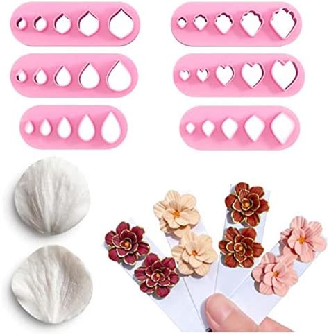 Amazon Puocaon Mini Petal Clay Cutters 8 Shape Petal Clay