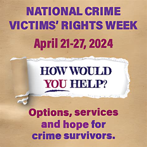 Empowering Voices Celebrating National Crime Victims Rights Week