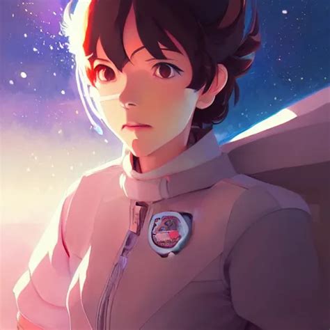 Space Station Portrait Shinkai Makoto Studio Ghibli Stable Diffusion