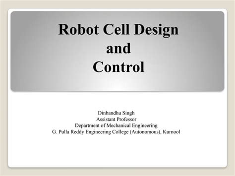 465391538 Robot Cell Design And Controlpptx