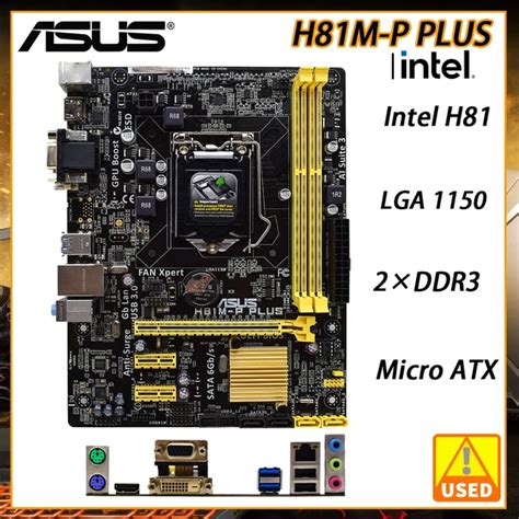 LGA 1150 Motherboard ASUS H81M-P PLUS Desktop Intel H81, 42% OFF