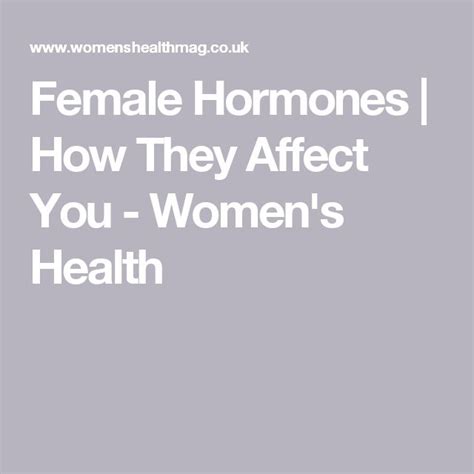 Understanding Female Hormones and Their Impact on Your Health