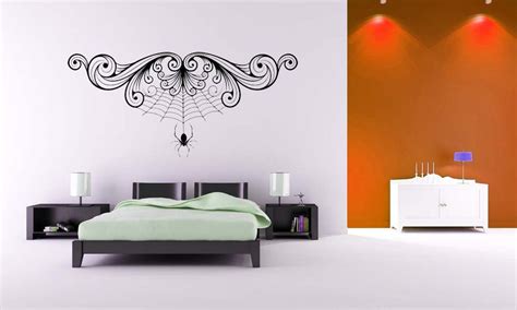 Spiderweb Wall Decal Spider Web Decor Swirl Design Halloween