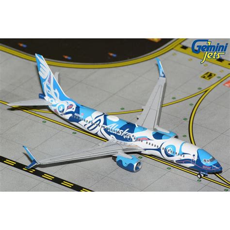 Gemini Jets Alaska Airlines B737 Xaat Kwaani Salmon People Livery