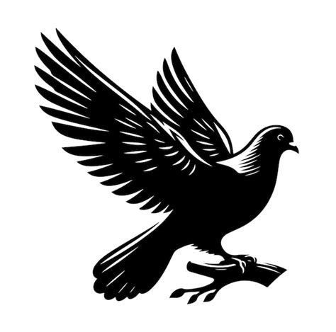 Premium Vector Pigeon Vector Silhouette Illustration