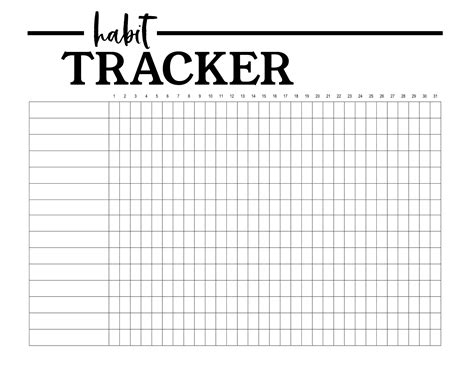 Habit Tracker Free Printable | Free Printable