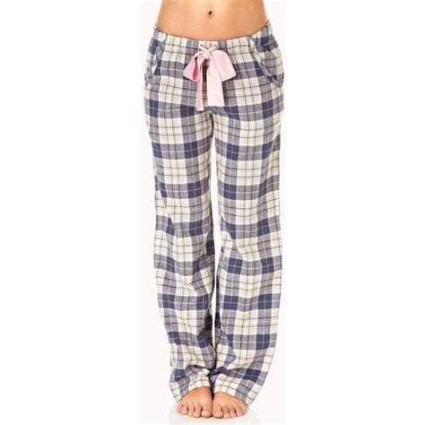 Forever Women S Cozy Plaid Pj Pants Liked On Polyvore