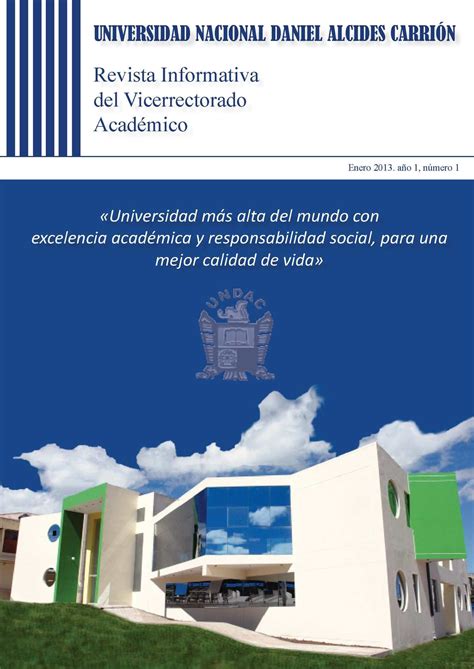 Calam O Revista Informativa Del Vicerrectorado Acad Mico De La Undac