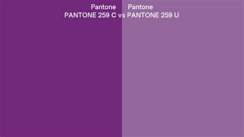 Pantone 259 C Vs Pantone 259 U Side By Side Comparison