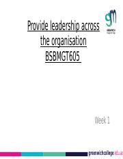 Presentation Week Bsbmgt Pptx Provide Leadership Across The