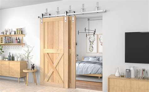 Amazon Winsoon Ft Ft Modern Sliding Bypass Barn Door Hardware