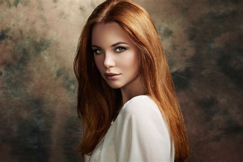 1920x1080 Model Redhead Long Hair Woman Mood Girl Wallpaper 