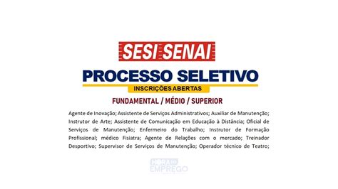 Senai Df Abre Processo Seletivo Com Vagas Para Diversas Áreas E