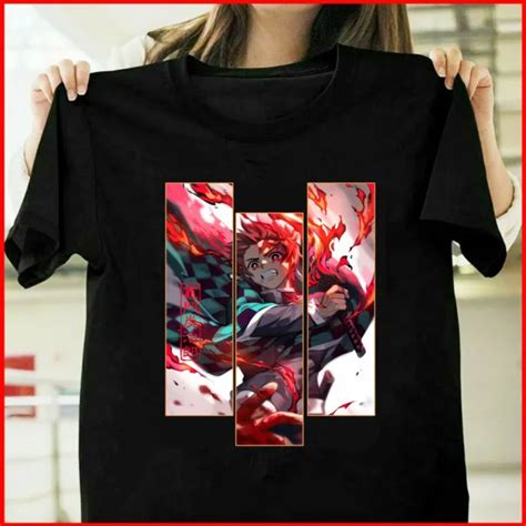 Sale Demon Slayer Tanjiro Kamado Kimetsu No Yaiba Anime T Shirt Size S