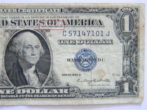 1935g One 1 Dollar Silver Certificate C Series Full House Note