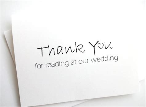 Wedding Reader Card Thank You Card Thank You For Reading Etsy