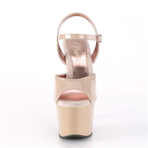 Chaussure Talon 18 Cm De Pole Dance Nude Et Rose Gold