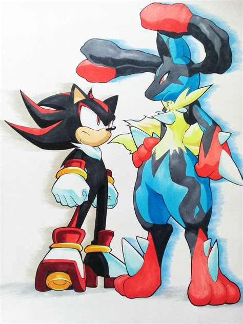 Shadow And Lucario Rivals Draw シャドウandメガルカリオ イラスト じん 作品