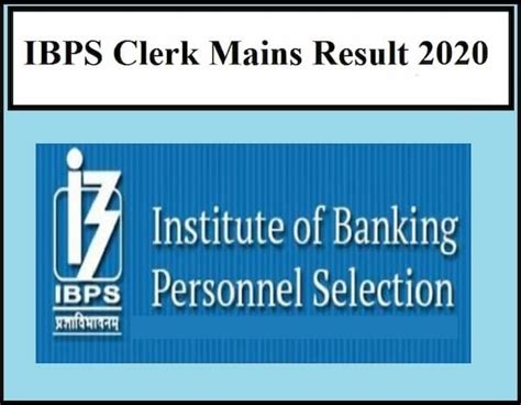 Ibps Clerk Result 2020 Declared For Cwe 5 Main Exam The