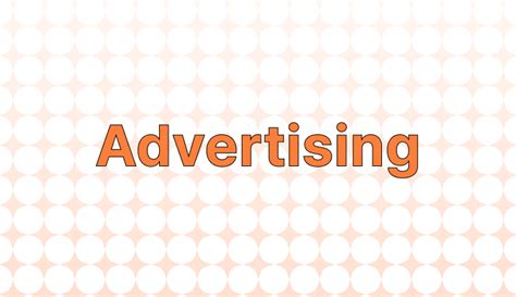 Advertising 뜻과 예시