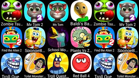 Zombie Tsunami My Talking Tom My Tom Baldi S Basics Find The Alien