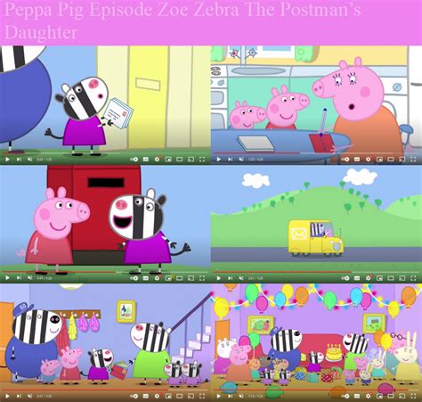 Zoe Zebra The Postman's Daughter (Peppa Pig episode) | Claire Eales ...