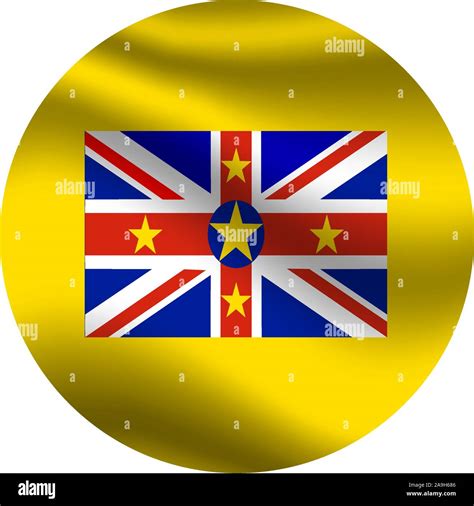 Beautiful national flag of Niue. original colors and proportion. Simply ...