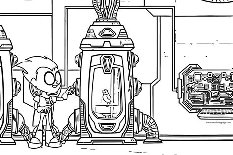 Teen Titans Go Robin Bird Coloring Page Wecoloringpage