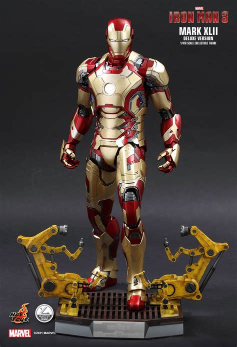 Mark Xlii Deluxe Version Reissue Hot Toys Qs008 Iron Man 3 1 4th Scale Collectible Figure