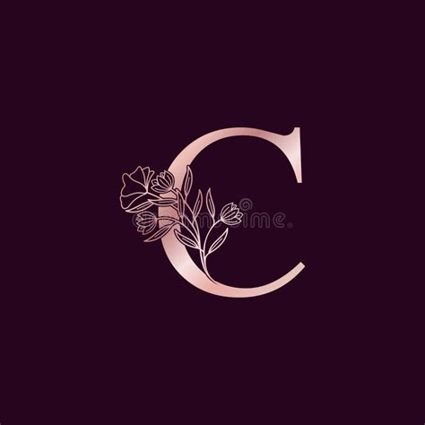 Monogram Natuur Floral D Luxe Letter Logo Concept Ontwerpsjabloon Voor