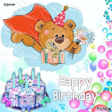 Super Bear - Happy Birthday Gif Pictures, Photos, and Images for Facebook, Tumblr, Pinterest ...