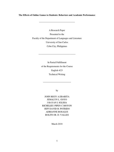 The Effects of Online Games to Students: Behaviors and Academic Performance | Video Games ...