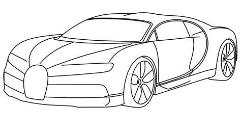 Bugatti Chiron Drawing Outline