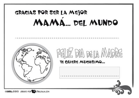 Diploma Mejor Mamá del Mundo Dibujo 2007 Dibujalia