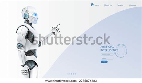 Cyborg Ai Detailed Vector Machine Learning Stock Vector Royalty Free