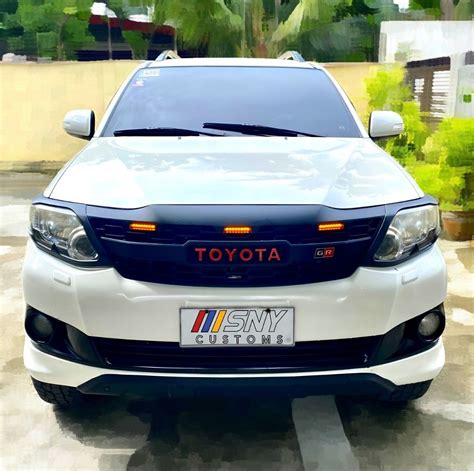 Fortuner Gr Honeycomb Grille With Amber Drl Trd Style Car