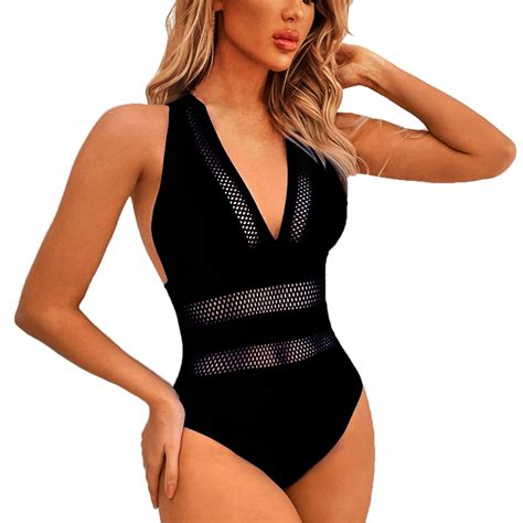 TAIAOJING Women Tummy Control Swimsuits One Piece Sexy Cutout High