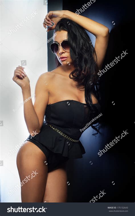 Sexy Brunette Woman Posing Sensual Lingerie Stock Photo 175132643 Shutterstock