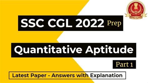 SSC CGL 2022 Quantitative Aptitude Latest Paper Fully Solved Part