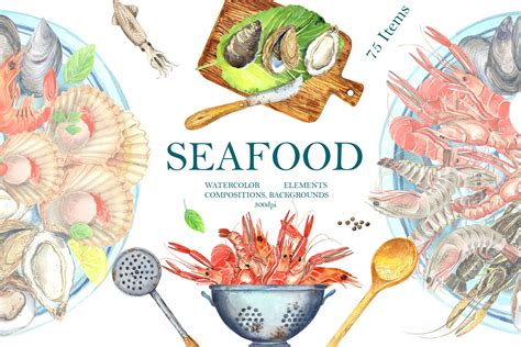 Seafood Clipart - Design Cuts